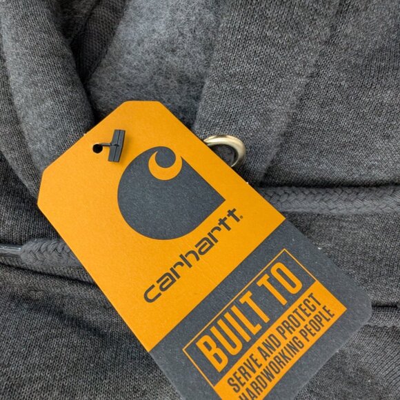 NWT Carhartt Midweight Loose Fit Hoodie XL Charcoal Gray Pullover Sweatshirt - Picture 3 of 7